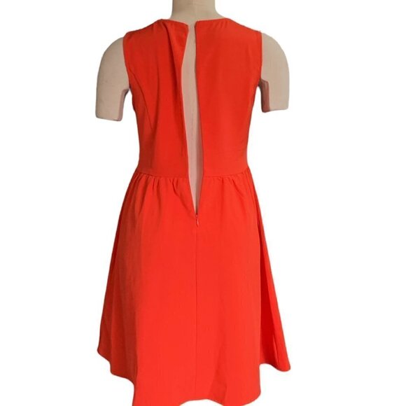 TEMT Orange-Red Sleeveless Cutout Waist Fit and Flare Dress Sz 10 #19437 - Picture 5 of 8